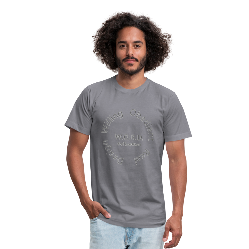 W.O.R.D. Unisex Jersey T-Shirt by Bella + Canvas - slate
