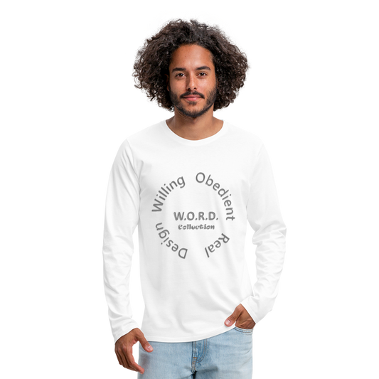 W.O.R.D. Men's Premium Long Sleeve T-Shirt - white