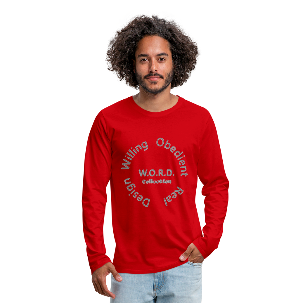 W.O.R.D. Men's Premium Long Sleeve T-Shirt - red