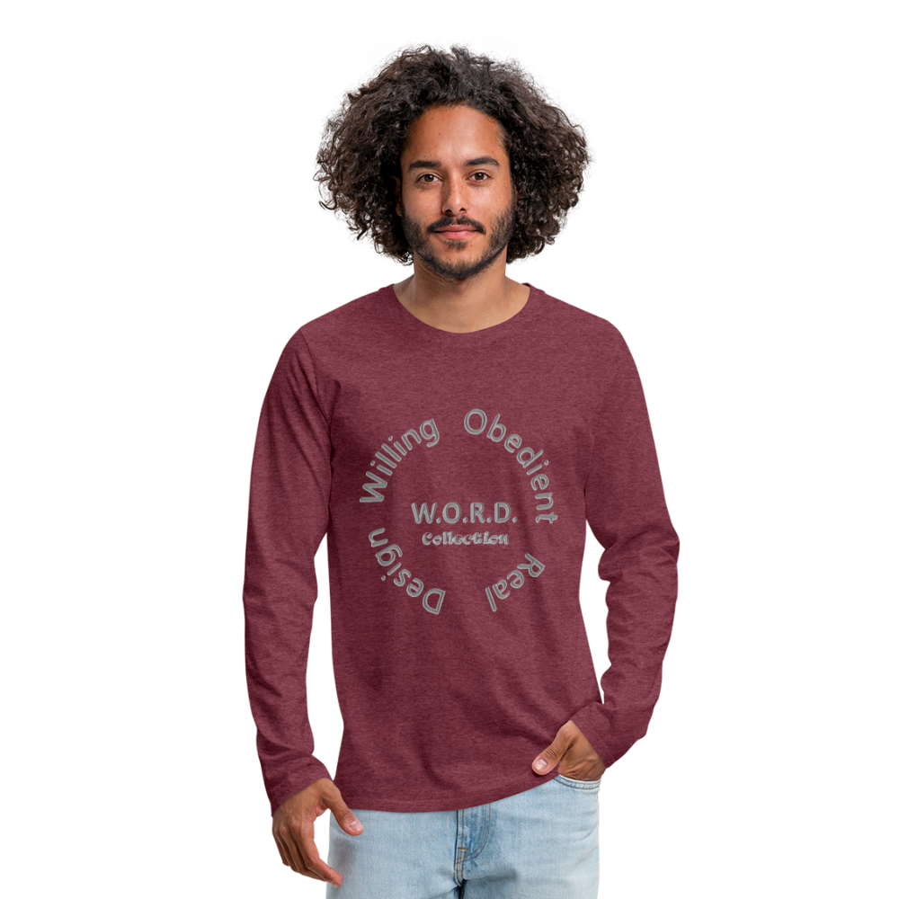 W.O.R.D. Men's Premium Long Sleeve T-Shirt - heather burgundy