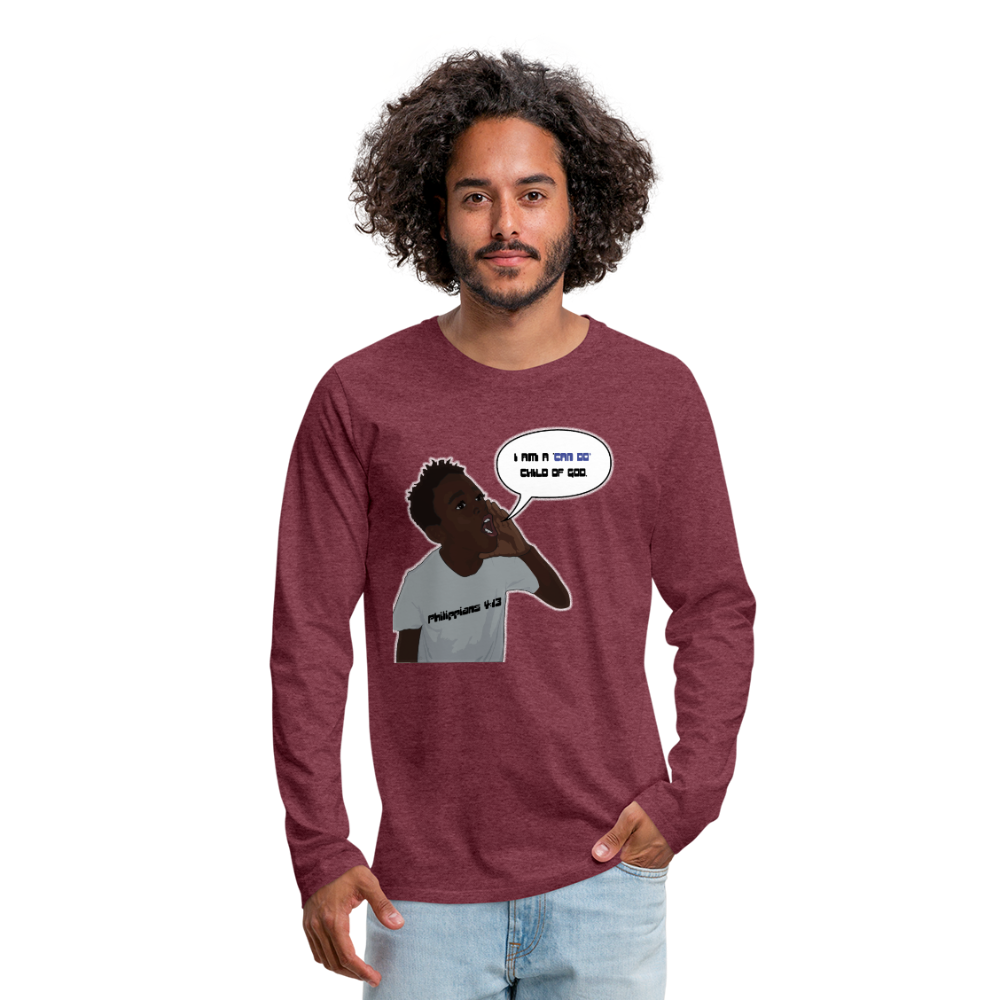 Kingston Men's Premium Long Sleeve T-Shirt - heather burgundy
