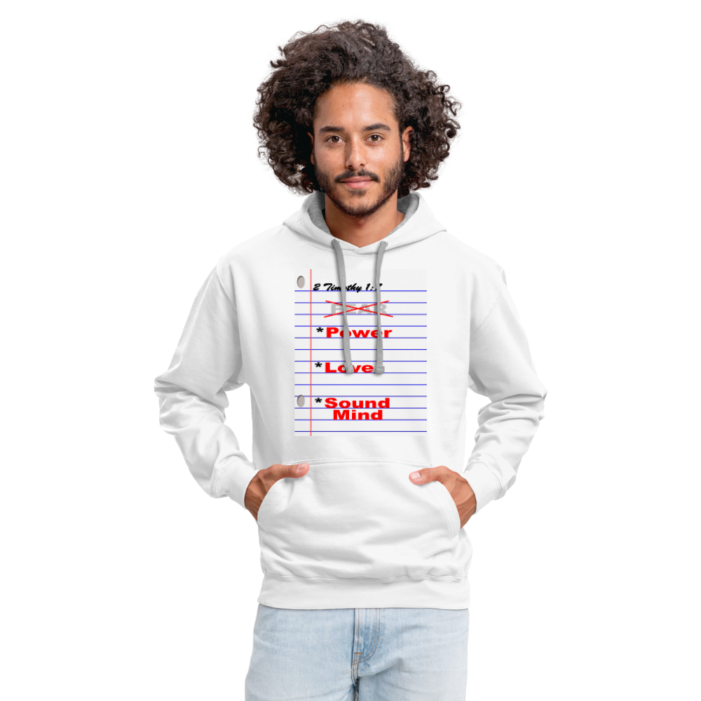 NO FEAR Unisex Hoodie - white/gray