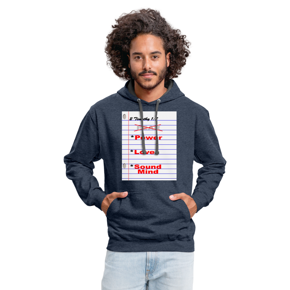 NO FEAR Unisex Hoodie - indigo heather/asphalt