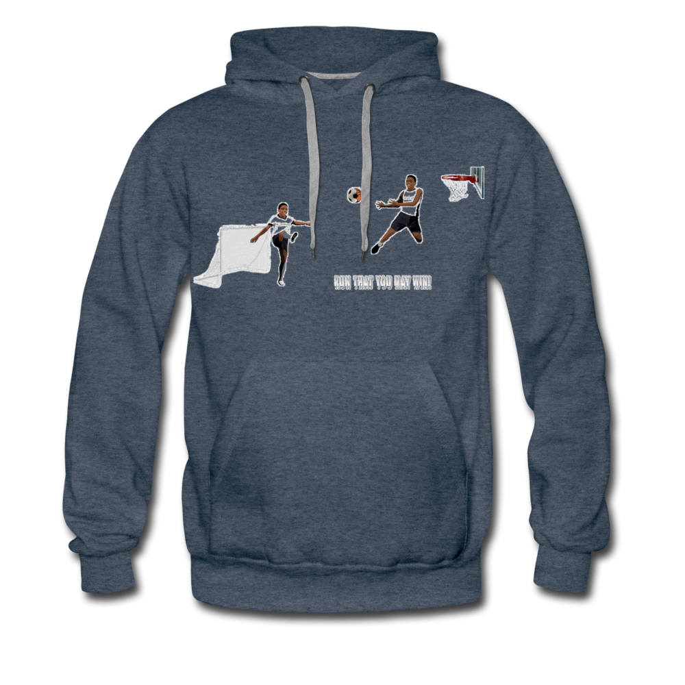 Amari Men's Premium Hoodie - heather denim