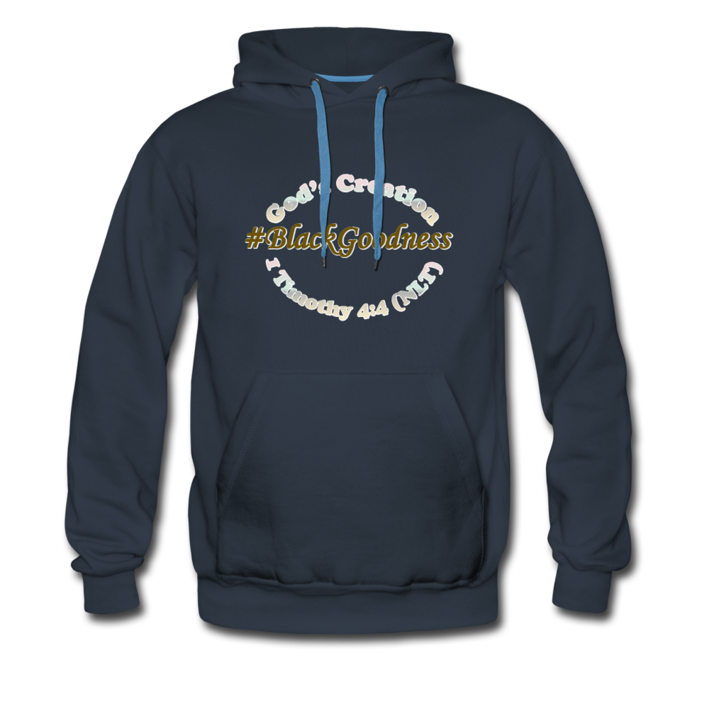Black Goodness Men's Premium Hoodie - navy