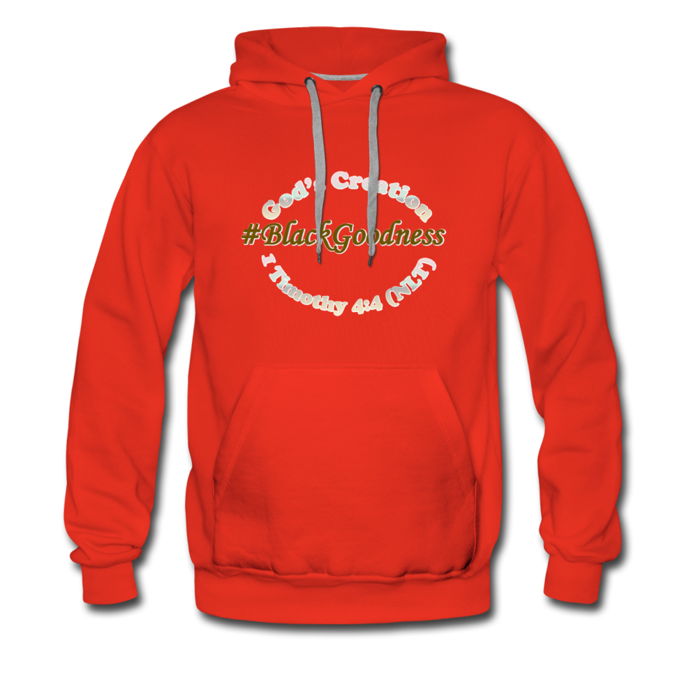 Black Goodness Men's Premium Hoodie - red