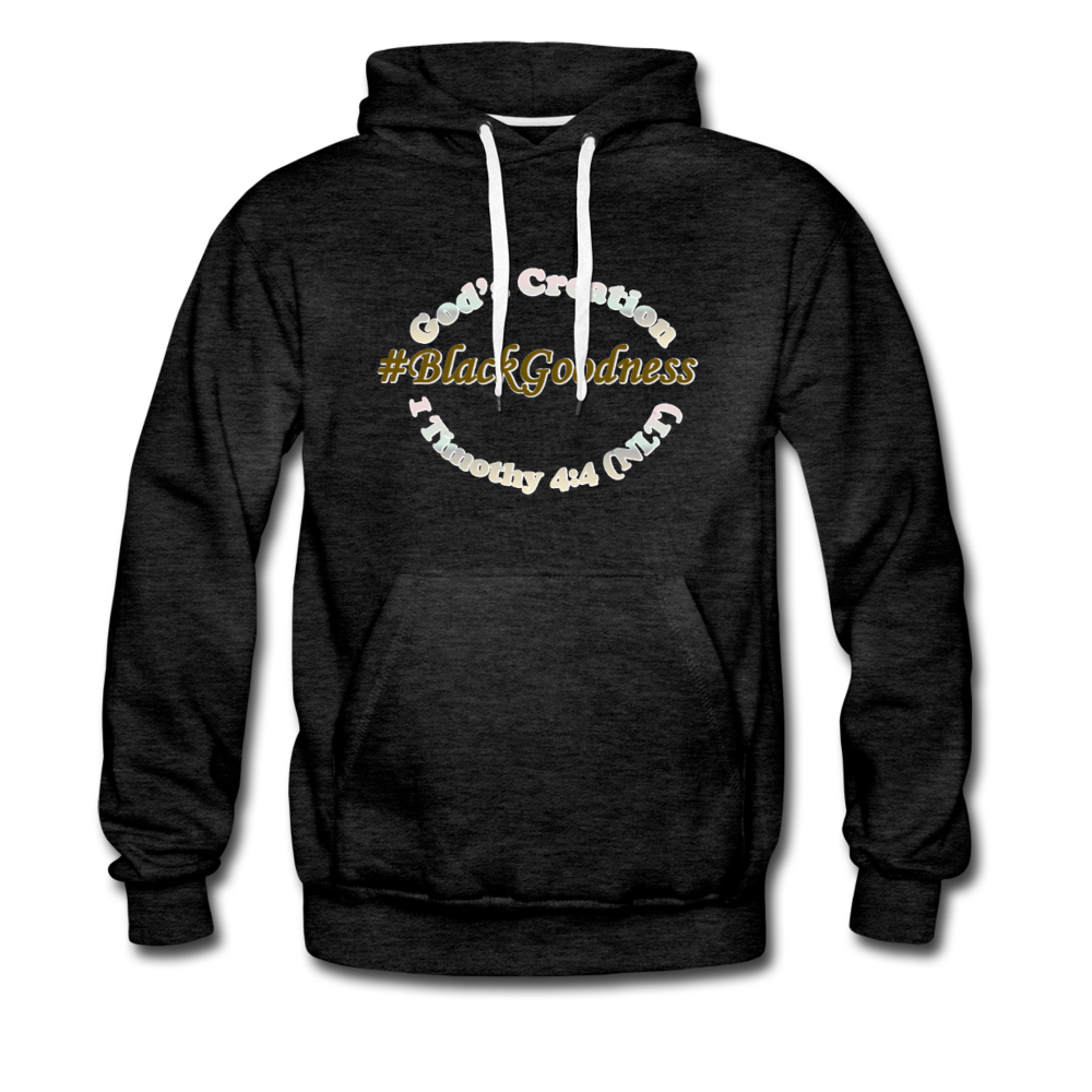 Black Goodness Men's Premium Hoodie - charcoal gray