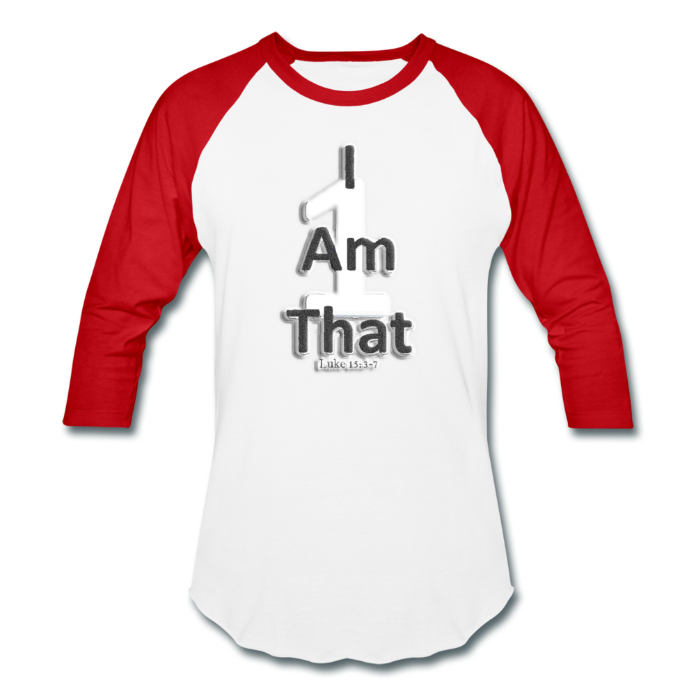 That One Unisex Baseball T-Shirt - white/red