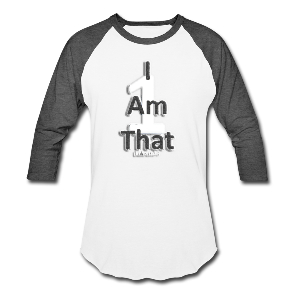 That One Unisex Baseball T-Shirt - white/charcoal