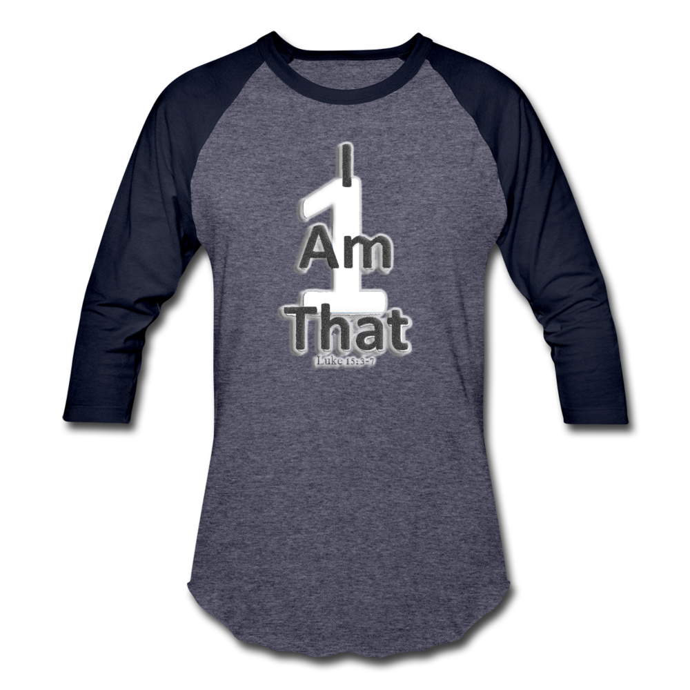 That One Unisex Baseball T-Shirt - heather blue/navy