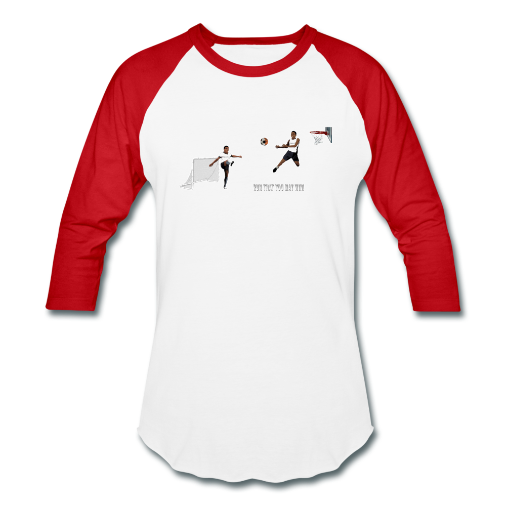 Amari Unisex Baseball T-Shirt - white/red