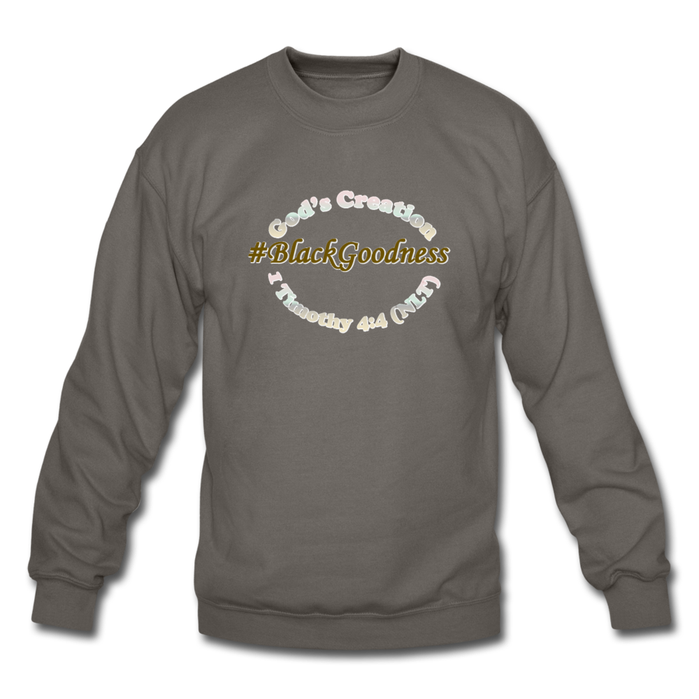 Black Goodness Unisex Crewneck Sweatshirt - asphalt gray