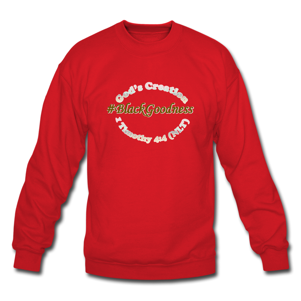 Black Goodness Unisex Crewneck Sweatshirt - red