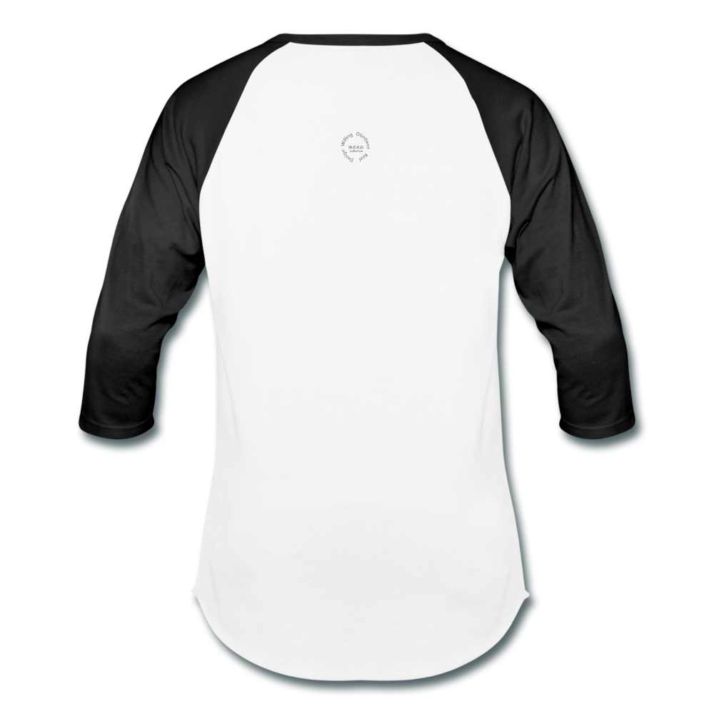 Proverbs 31 Loc Lady Unisex Baseball T-Shirt - white/black