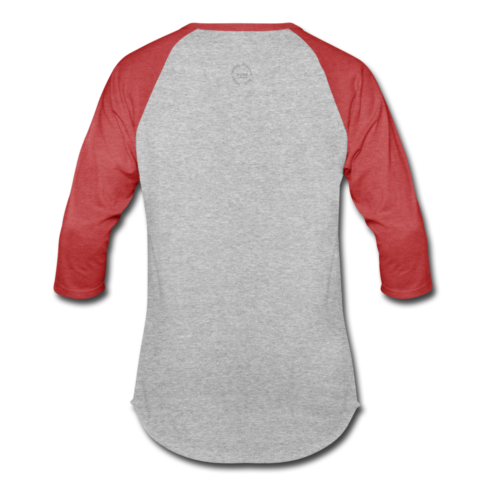 Straight Outta Excuses Baseball T-Shirt - heather gray/red