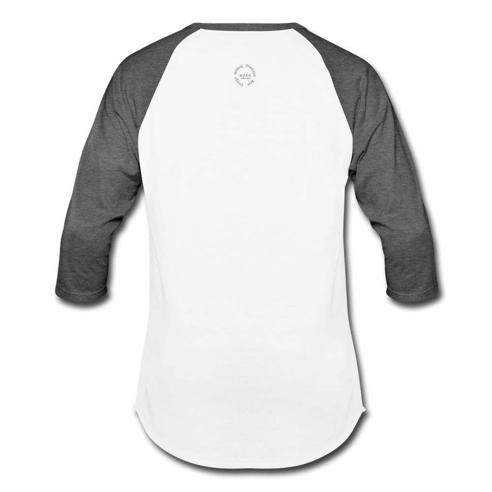 Straight Outta Excuses Baseball T-Shirt - white/charcoal