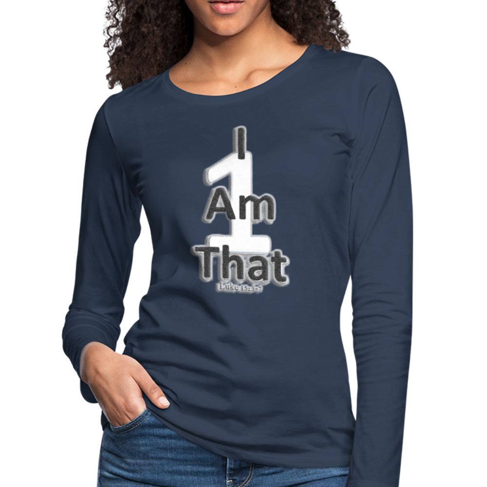 That One Women's Premium Slim Fit Long Sleeve T-Shirt - navy