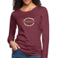 Black Goodness Women's Premium Slim Fit Long Sleeve T-Shirt - heather burgundy