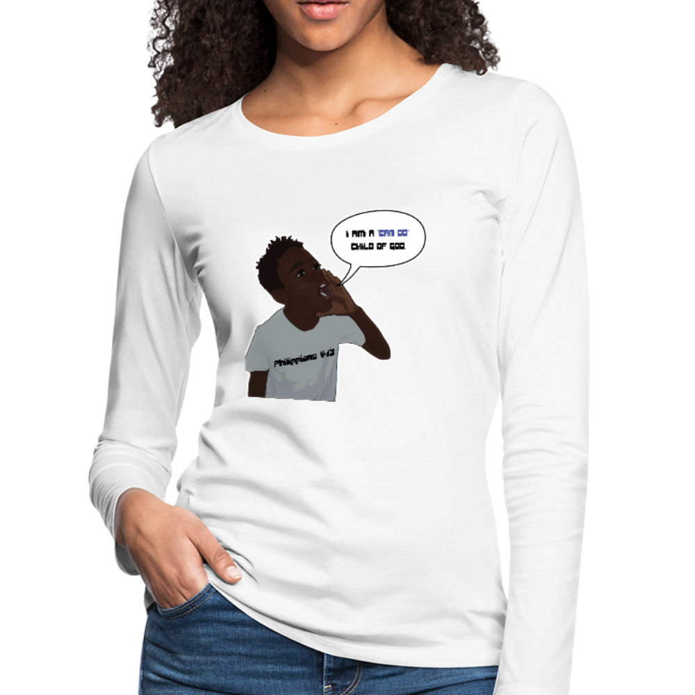 Kingston Women's Premium Slim Fit Long Sleeve T-Shirt - white