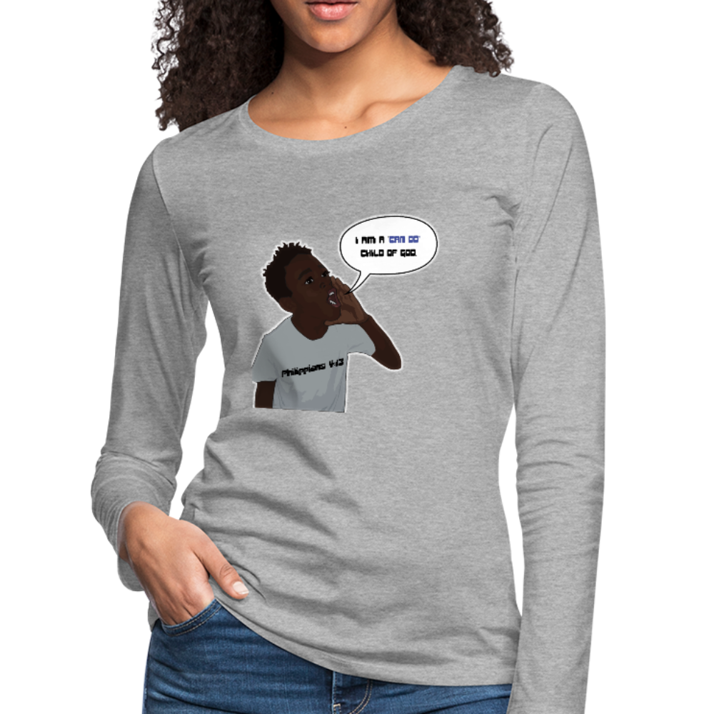 Kingston Women's Premium Slim Fit Long Sleeve T-Shirt - heather gray