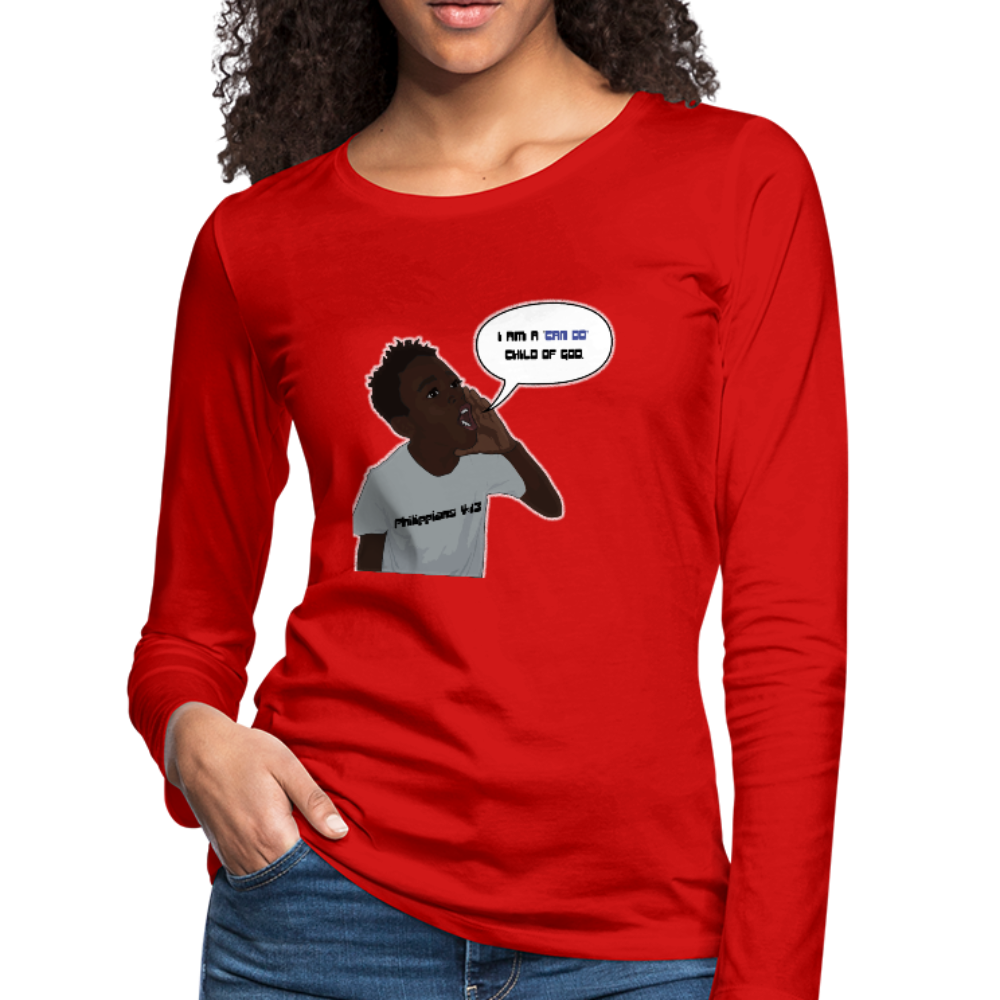 Kingston Women's Premium Slim Fit Long Sleeve T-Shirt - red