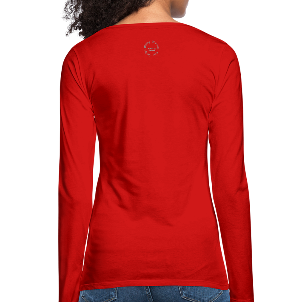 Amari Women's Premium Slim Fit Long Sleeve T-Shirt - red