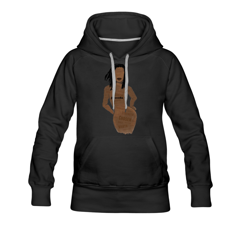 Proverbs 31 Loc Lady Premium Hoodie - black