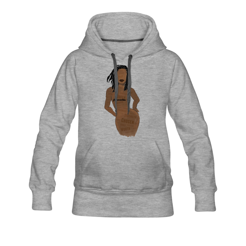 Proverbs 31 Loc Lady Premium Hoodie - heather gray