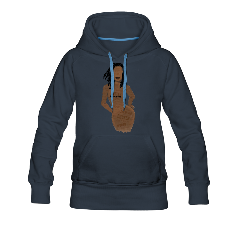 Proverbs 31 Loc Lady Premium Hoodie - navy