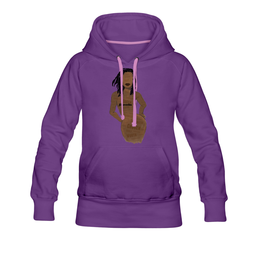 Proverbs 31 Loc Lady Premium Hoodie - purple