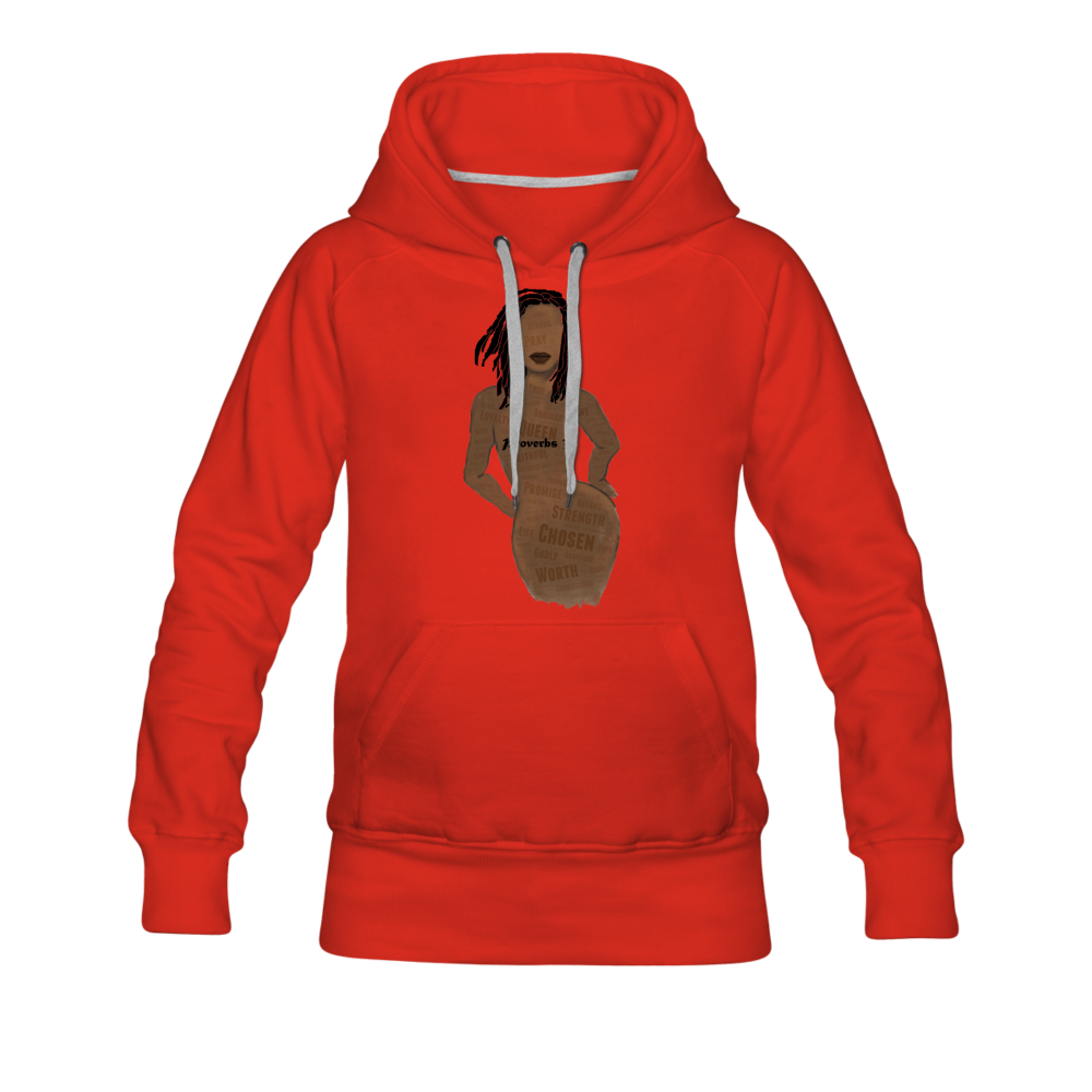 Proverbs 31 Loc Lady Premium Hoodie - red