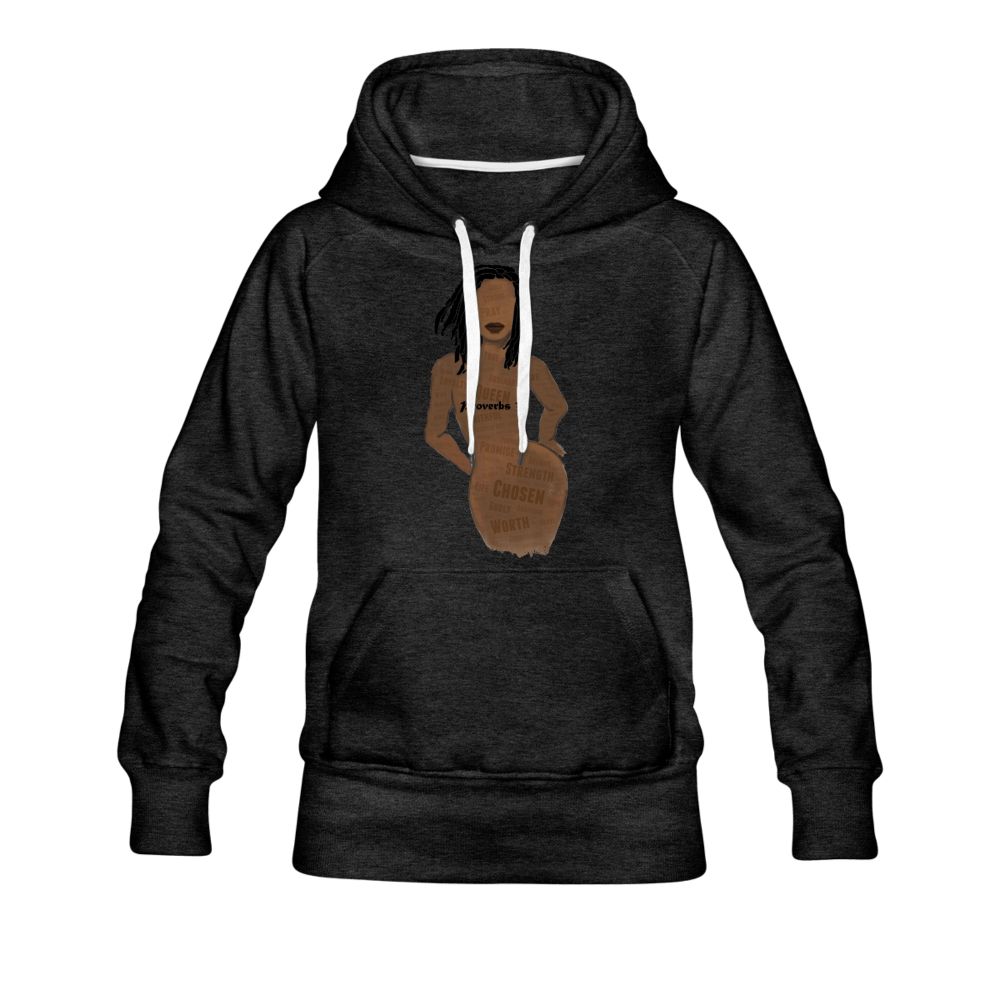 Proverbs 31 Loc Lady Premium Hoodie - charcoal gray