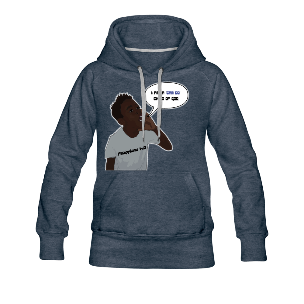 Kingston Women's Premium Hoodie - heather denim