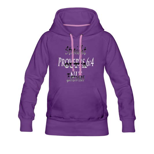 Straight Outta Excuses Women’s Premium Hoodie - purple