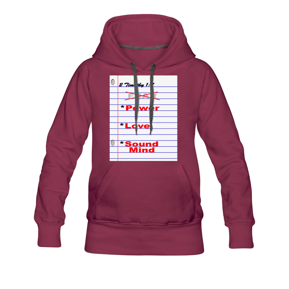 NO FEAR Women’s Premium Hoodie - burgundy