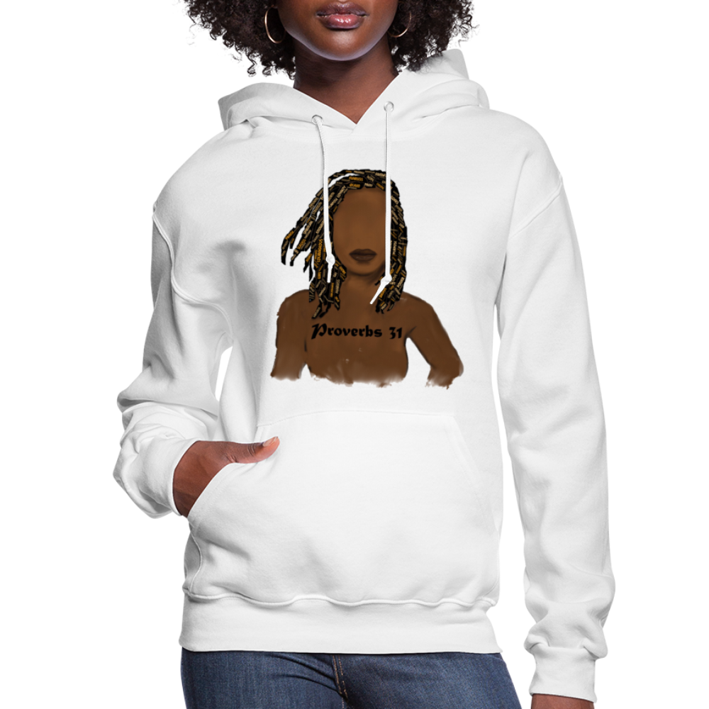 Proverbs 31 Locs Women's Jerzees Hoodie - white