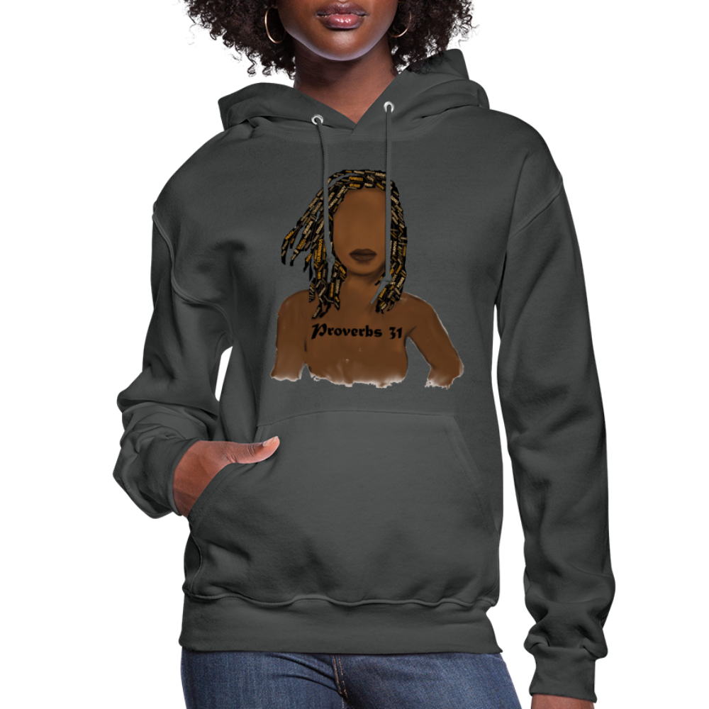 Proverbs 31 Locs Women's Jerzees Hoodie - asphalt