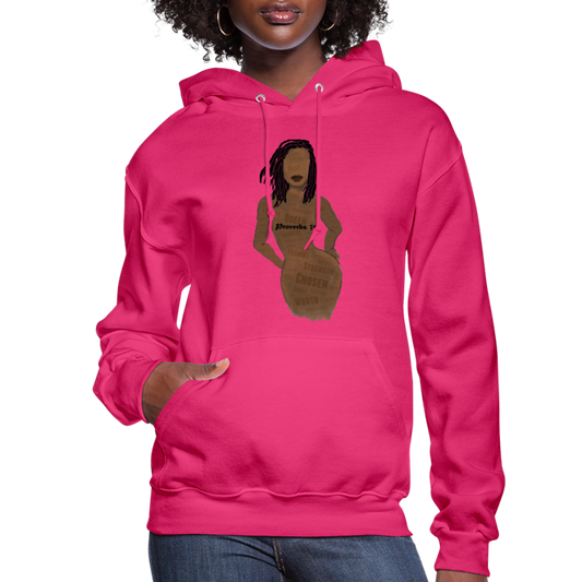 Proverbs 31 Loc Lady Women's Jerzees Hoodie - fuchsia