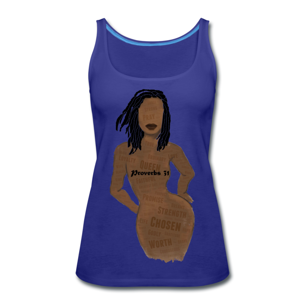 Proverbs 31 Loc Lady Women’s Premium Tank Top - royal blue