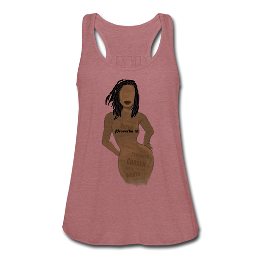 Proverbs 31 Loc Lady Women's Flowy Tank Top - mauve