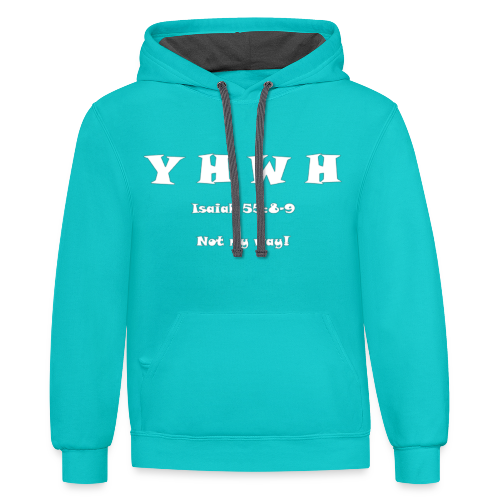 Contrast Hoodie - scuba blue/asphalt