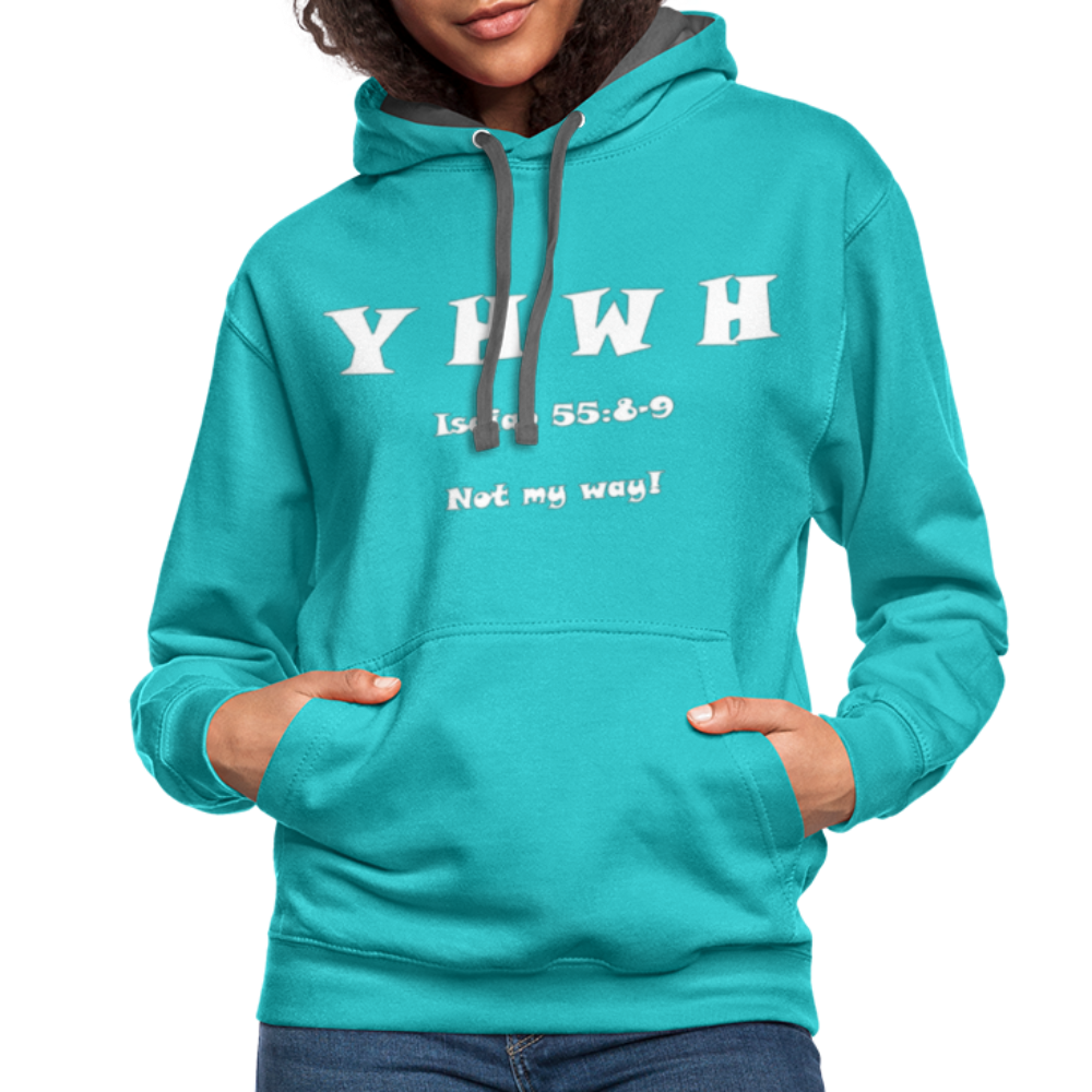 Contrast Hoodie - scuba blue/asphalt