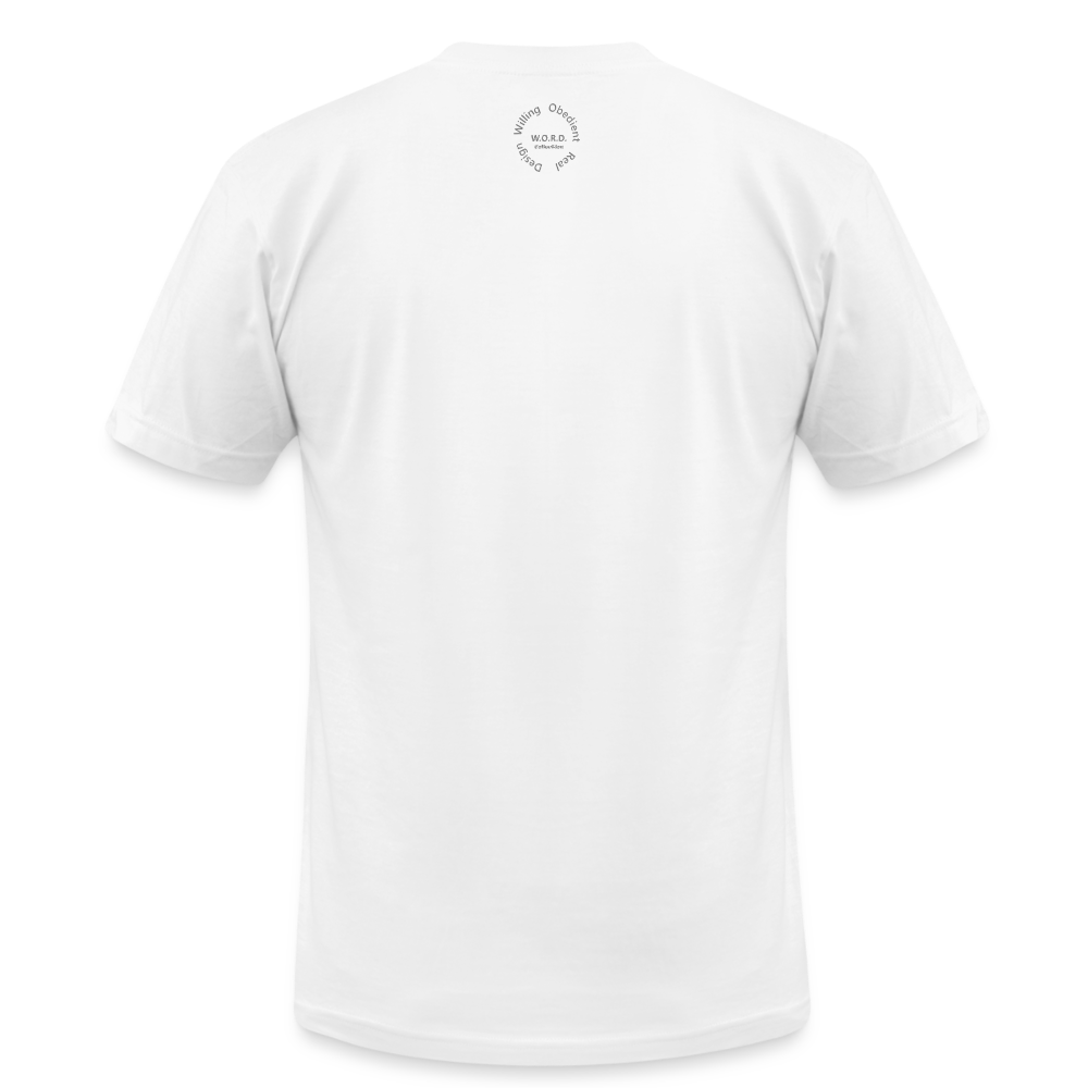 Walking In Purpose and Minding My Business Unisex Jersey T-Shirt - white