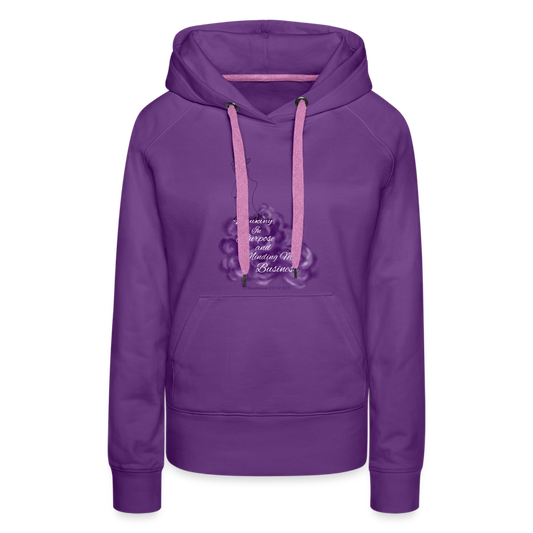 Walking In Purpose/Minding My Business Women’s Premium Hoodie - purple