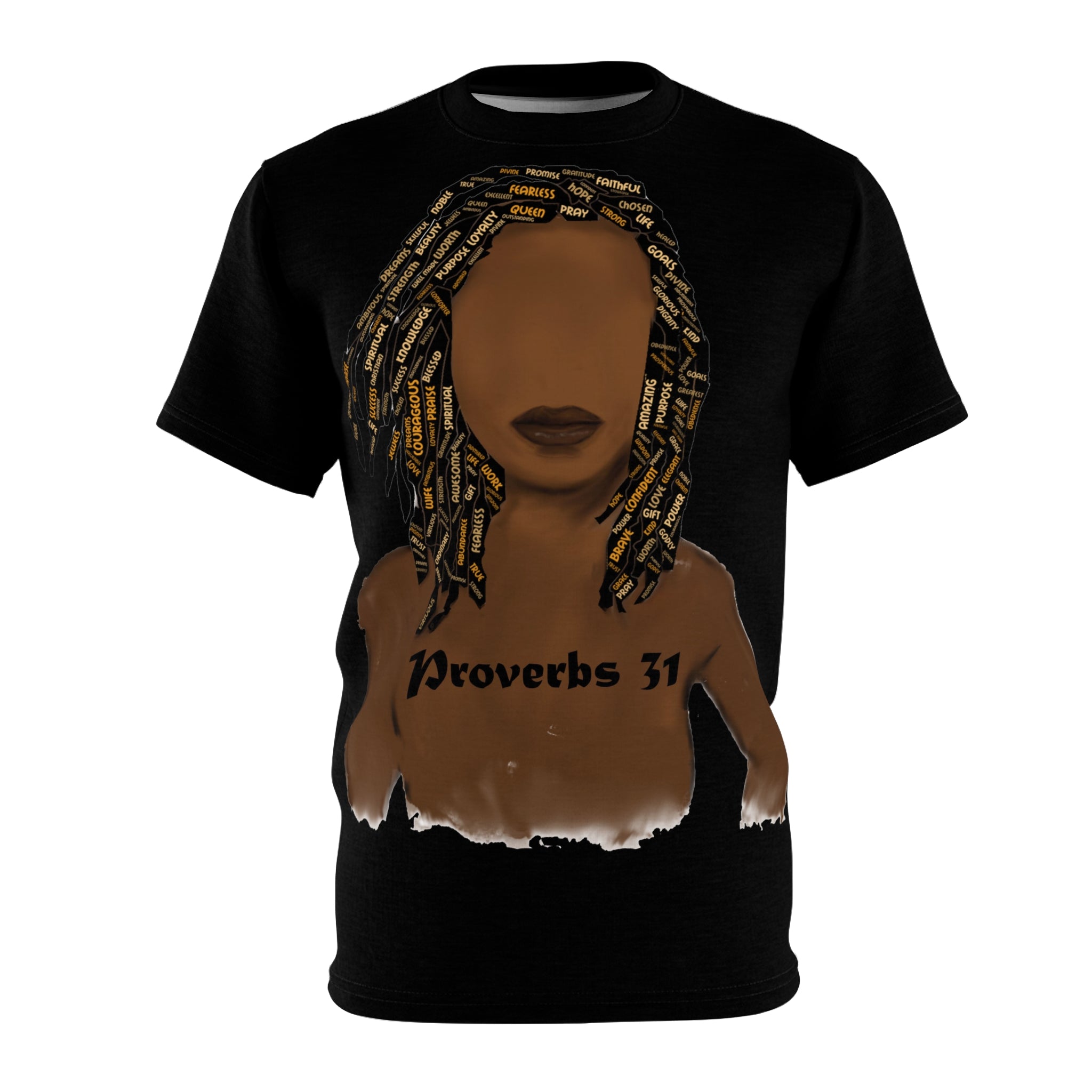 Proverb 31 Locs T-Shirt (AOP) - Obsidian's LLC
