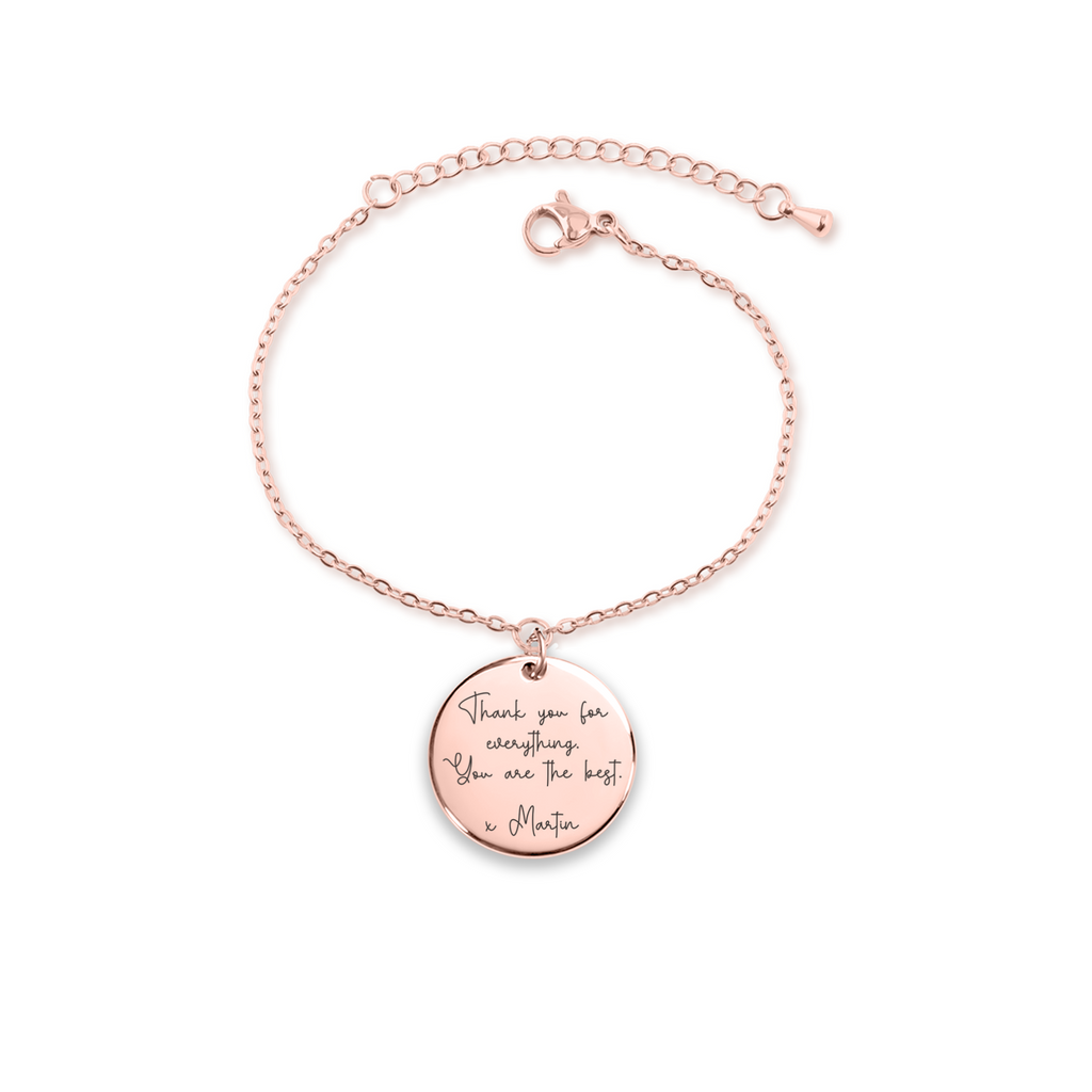 Custom Message Coin Bracelet