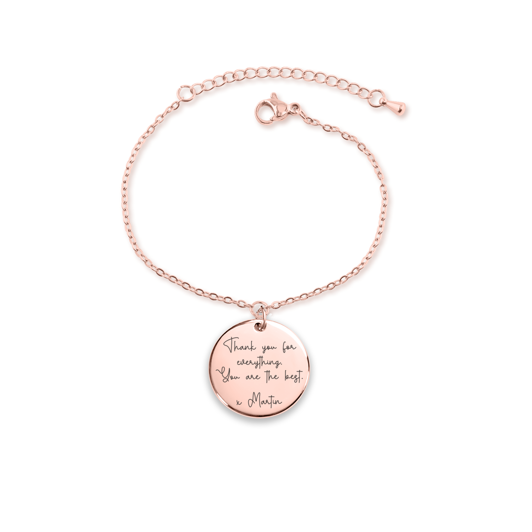 Custom Message Coin Bracelet