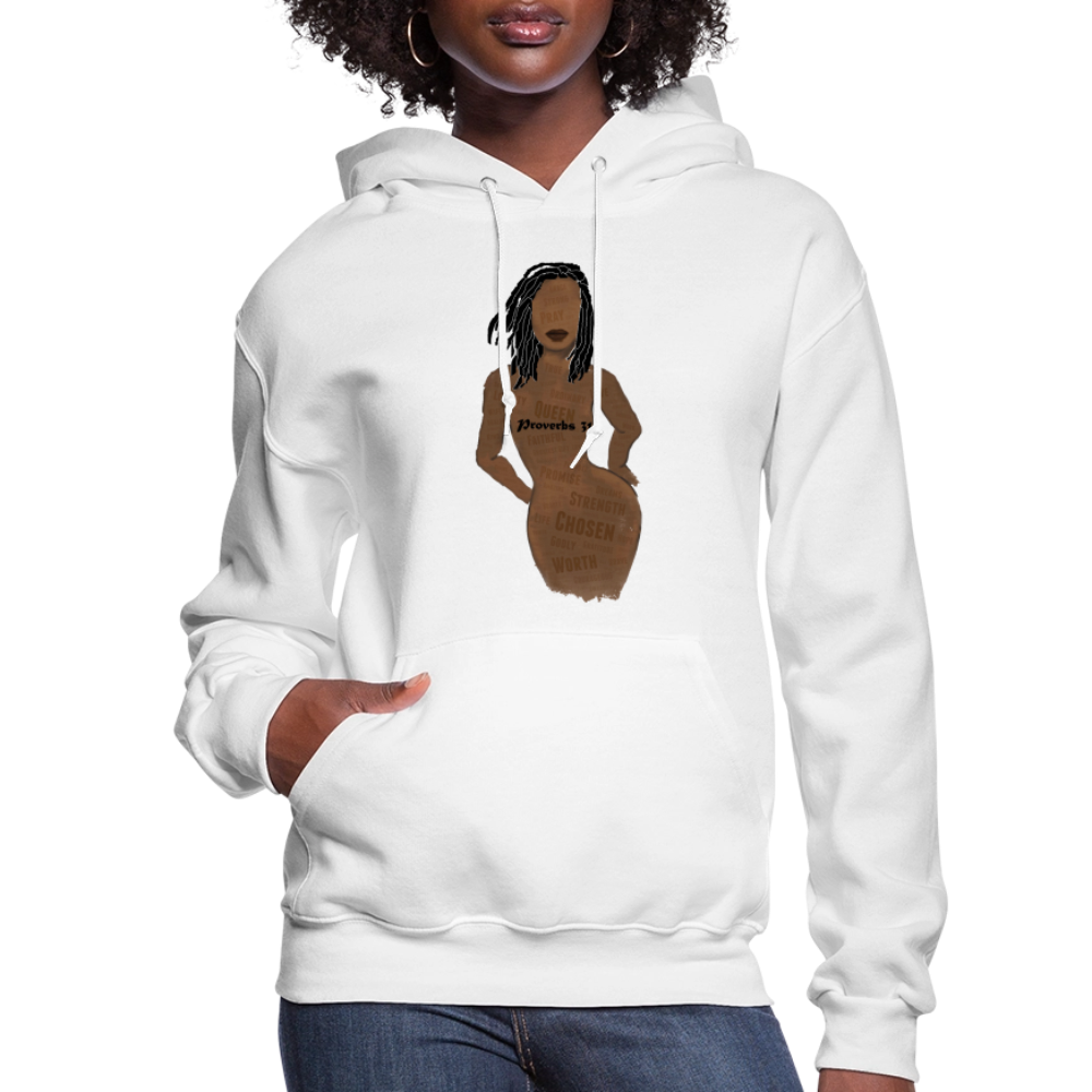 Proverbs 31 Loc Lady Women's Jerzees Hoodie - white