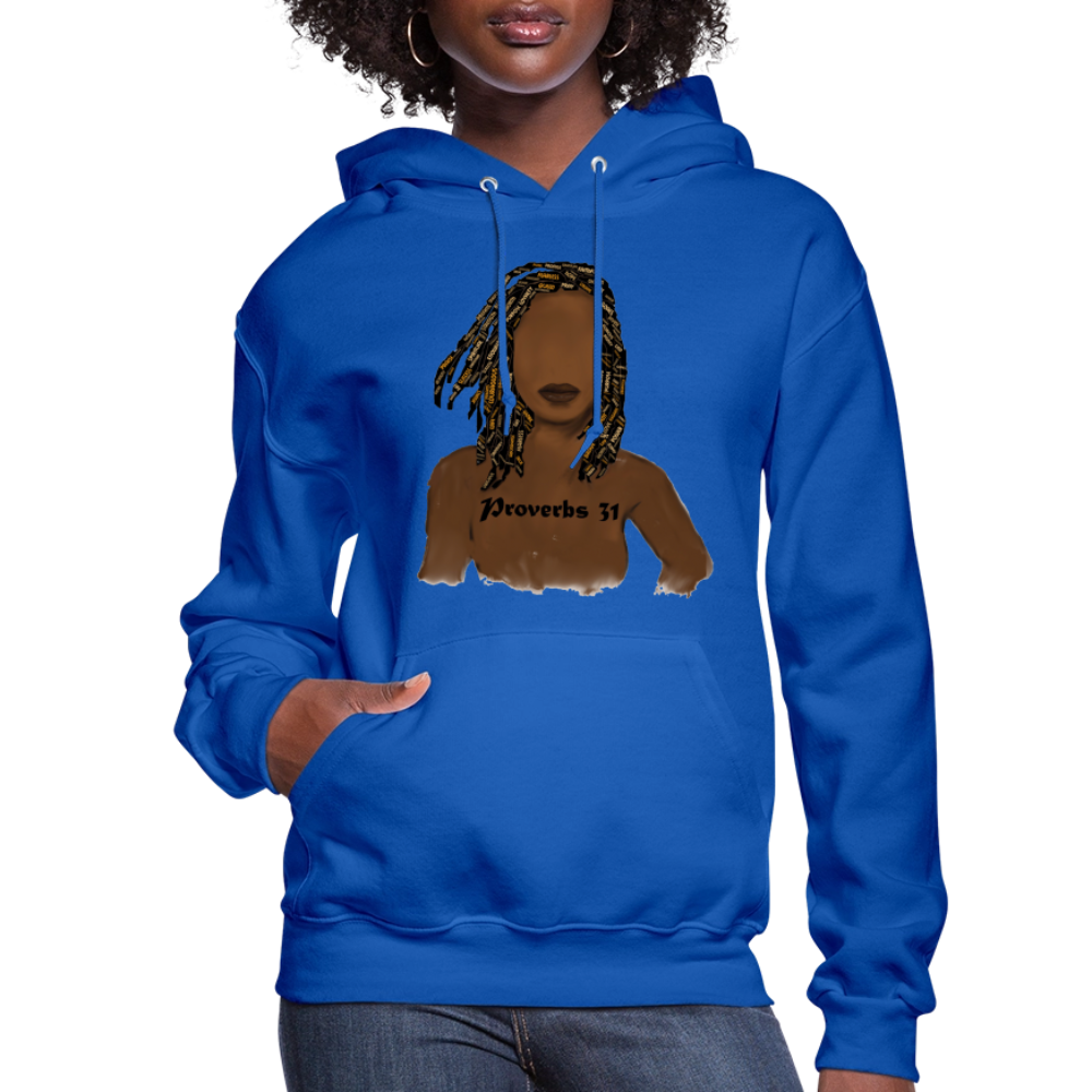 Proverbs 31 Locs Women's Jerzees Hoodie - royal blue