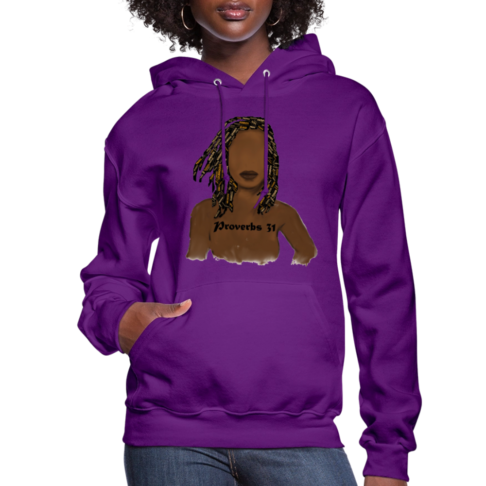 Proverbs 31 Locs Women's Jerzees Hoodie - purple